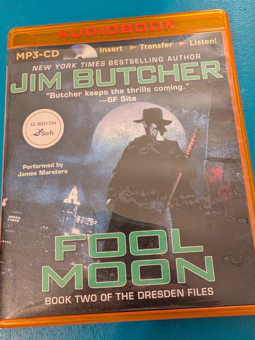 Jim Butcher Fool Moon Book 2 Dresden Files MP3-CD Audio Books!! Unabridged